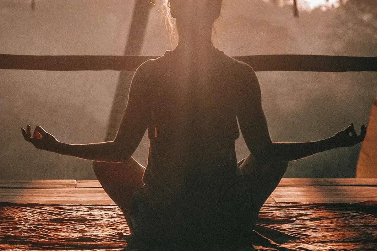Person using a calm attention-regulation practice